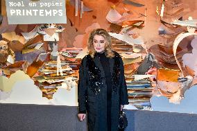 Catherine Deneuve Unveils Le Printemps XMas Decorations - Paris