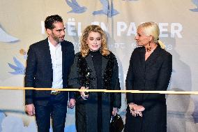 Catherine Deneuve Unveils Le Printemps XMas Decorations - Paris