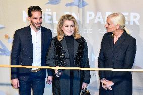 Catherine Deneuve Unveils Le Printemps XMas Decorations - Paris