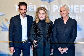 Catherine Deneuve Unveils Le Printemps XMas Decorations - Paris