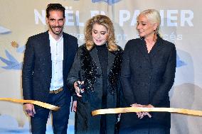 Catherine Deneuve Unveils Le Printemps XMas Decorations - Paris