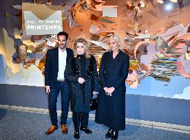 Catherine Deneuve Unveils Le Printemps XMas Decorations - Paris