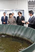 Crown prince visits fisheries experimental lab