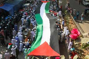 Pro Palestine Protest In Dhaka