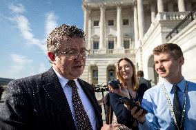 Representatives depart the Capitol for the Veterans Day holiday