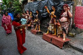 Bhoot Chaturdashi Or Indian Halloween Festival In Kolkata.