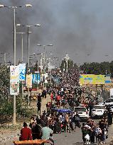 MIDEAST-GAZA-PALESTINIAN-ISRAELI CONFLICT-EVACUATION