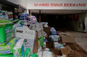 Mexican Red Cross Prepares Food Supplies For People Affected By Hurricane Otis In Guerrero