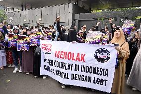 Protest against Coldplay concert in Jakarta