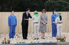 Japan crown prince attends tree-pruning event