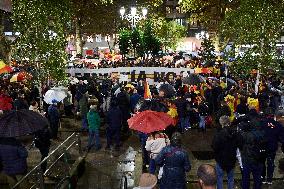 Rally against amnesty at PSOE headquarters in Santander - Spain