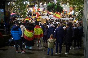 Rally against amnesty at PSOE headquarters in Santander - Spain