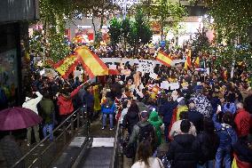 Rally against amnesty at PSOE headquarters in Santander - Spain