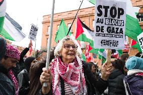 Demonstration for peace in Gaza in Toulouse