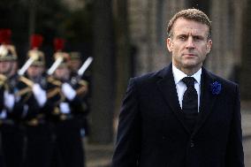 Commemorations of the Armistice, ending WWI ceremony at the Arc de Triomphe - Paris