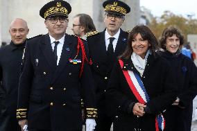 Commemorations of the Armistice, ending WWI ceremony at the Arc de Triomphe - Paris