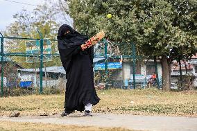 Girls Playing Cricket Wearing Hijab