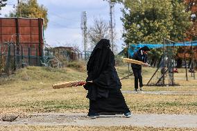 Girls Playing Cricket Wearing Hijab
