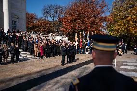 President Biden Lays Wreath at Tomb of the Unknown Soldier in Arlington
