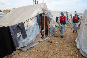 MIDEAST-GAZA-PALESTINIAN-ISRAELI CONFLICT-TEMPORARY SHELTER