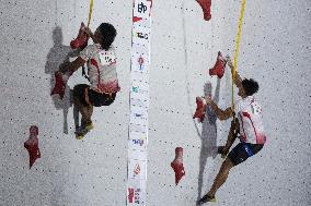 (SP)INDONESIA-JAKARTA-CLIMBING-IFSC ASIAN QUALIFIER-SPEED-MEN'S FINAL