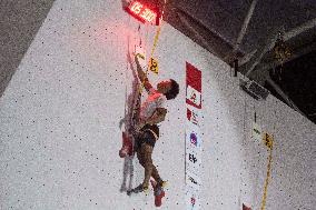 (SP)INDONESIA-JAKARTA-CLIMBING-IFSC ASIAN QUALIFIER-SPEED-MEN'S FINAL