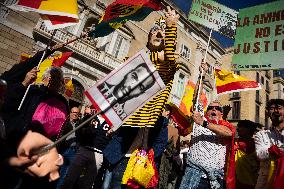 Protest After Spain's Socialists Reached A Deal With The Catalan Separatist Junts