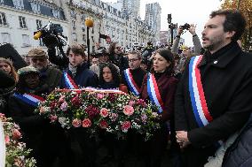 Demonstration In Paris At The Square Des Martyrs Juifs Du Velodrome D'Hiver