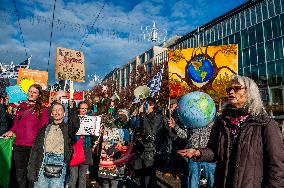 Massive Climate March, Organized In Amsterdam.