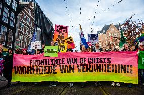 Massive Climate March, Organized In Amsterdam.