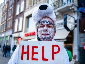 Massive Climate March, Organized In Amsterdam.