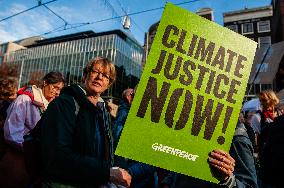 Massive Climate March, Organized In Amsterdam.