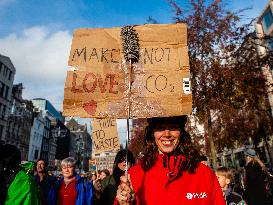 Massive Climate March, Organized In Amsterdam.