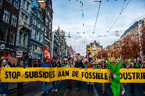 Massive Climate March, Organized In Amsterdam.