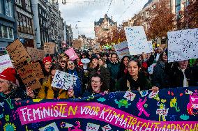 Massive Climate March, Organized In Amsterdam.