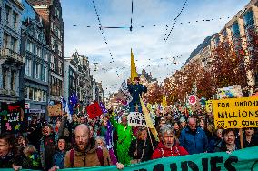 Massive Climate March, Organized In Amsterdam.