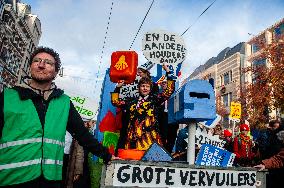 Massive Climate March, Organized In Amsterdam.