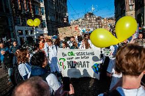 Massive Climate March, Organized In Amsterdam.