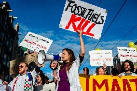 Massive Climate March, Organized In Amsterdam.