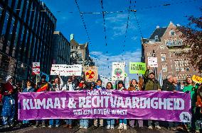 Massive Climate March, Organized In Amsterdam.