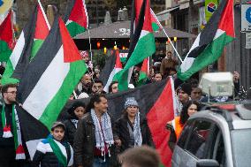 Pro-palestine Protest And Counter Demo Continues In Cologne