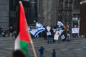 Pro-palestine Protest And Counter Demo Continues In Cologne