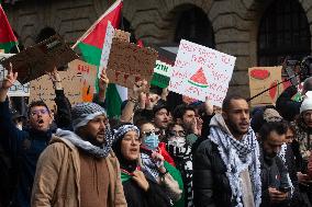 Pro-palestine Protest And Counter Demo Continues In Cologne