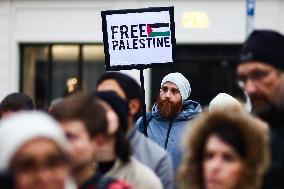 Solidarity With Palestine Demonstration In Krakow, Poland