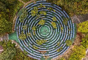 A Huge Circular Maze at Guanshanhu Park in Guiyang