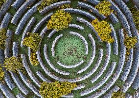 A Huge Circular Maze at Guanshanhu Park in Guiyang