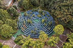 A Huge Circular Maze at Guanshanhu Park in Guiyang