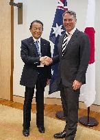 Japan's ruling LDP Vice President Aso in Canberra