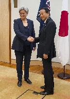 Japan's ruling LDP Vice President Aso in Canberra