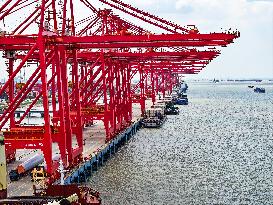 Taicang Zheng and International Wharf Bridge Cranes